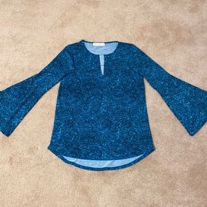 Teal Micheal Kors long sleeve shirt.